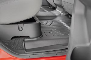 Nissan Frontier Floor Mats - Front + Rear - Rough Country - Crew Cab - '08-'21 Nissan Frontier Floor Mats - Front + Rear - Rough Country - Crew Cab - '08-'21
